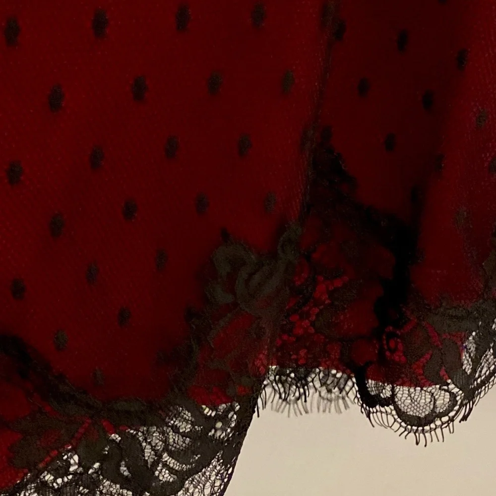 Soma sexy red and Black Lace short nightie! New with tags - Picture 8 of 9
